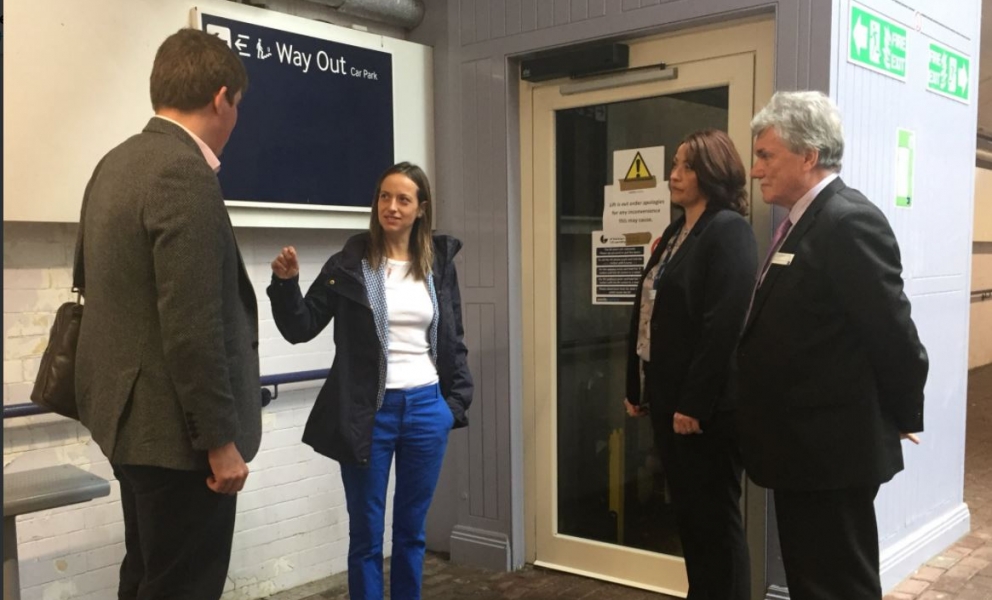 At Faversham station with the head of SouthEastern