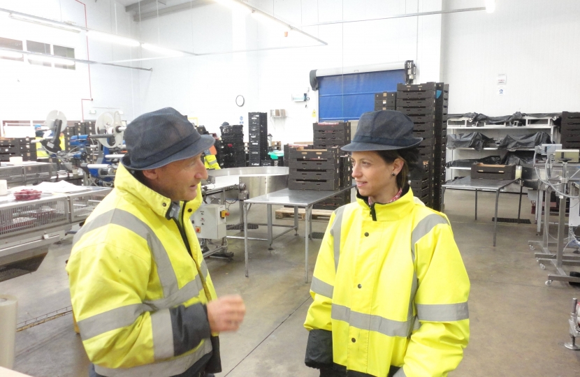 Touring the packing facilities at WB Chambers Farm