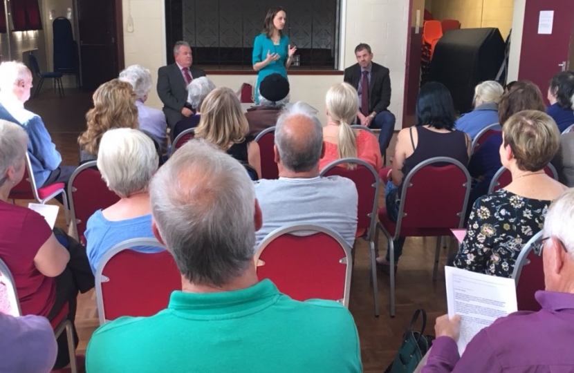 Langley residents attending a public meeting