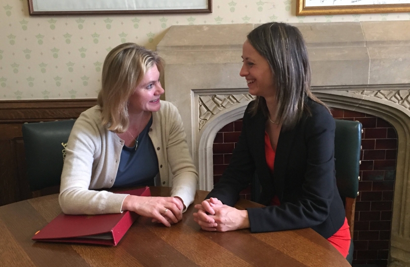 With Education Secretary Justine Greening