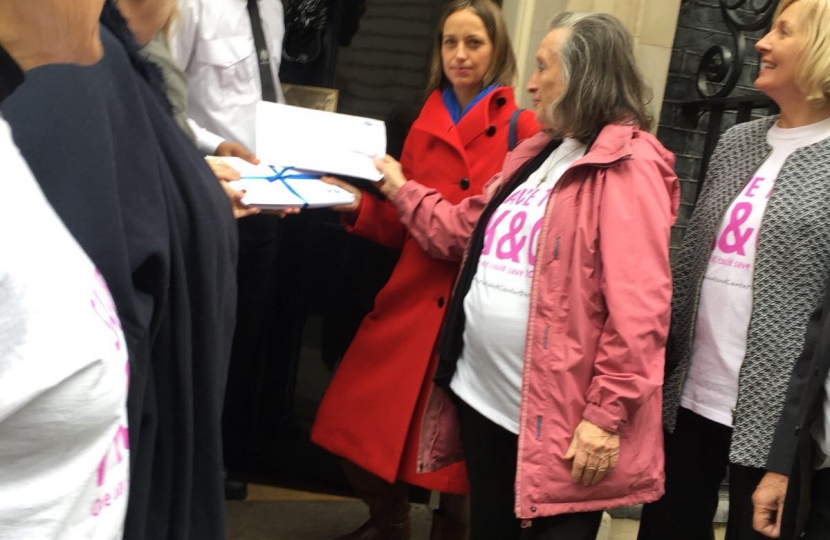 At No 10 handing in a petition