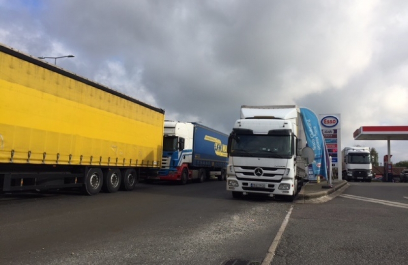 Lorries parked in the wrong places are dangerous