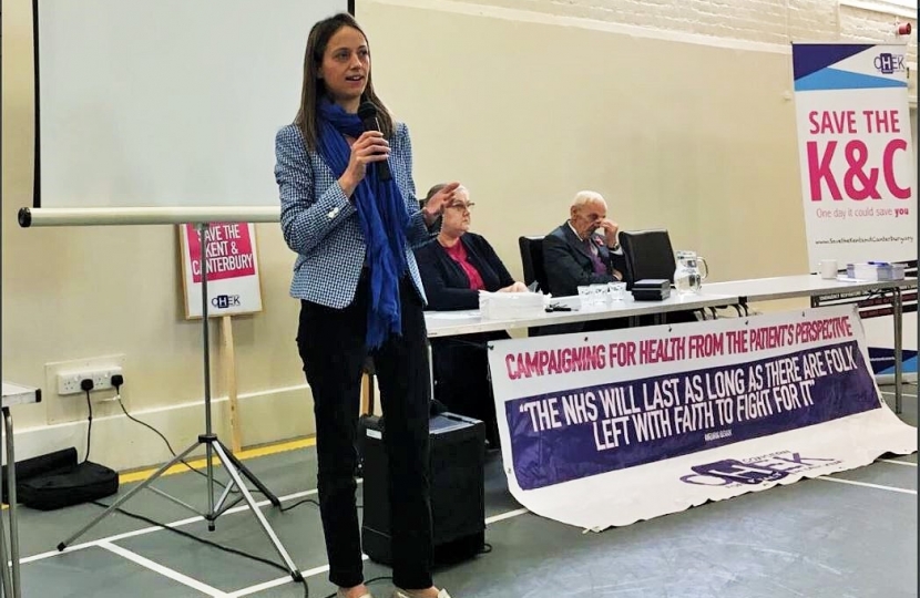 Speaking at a public meeting