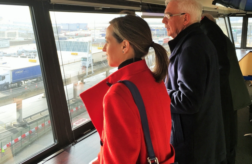 Helen visiting the Port of Dover