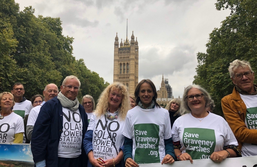 Helen with Graveney Marsh campaigners in Westminster 