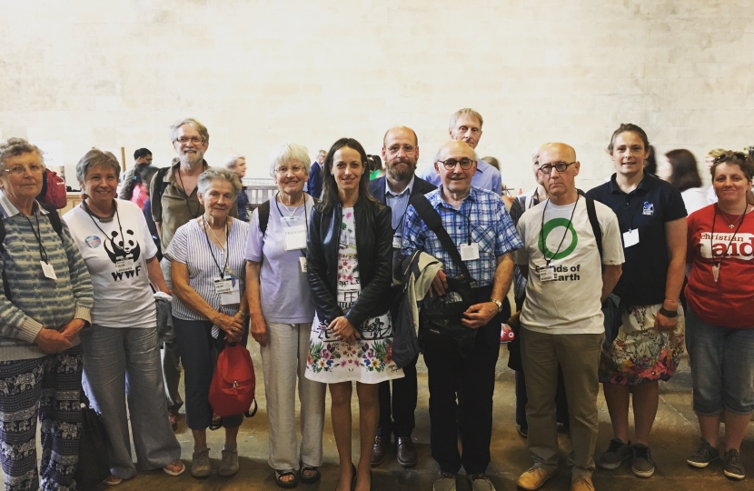 Helen with climate change campaigners