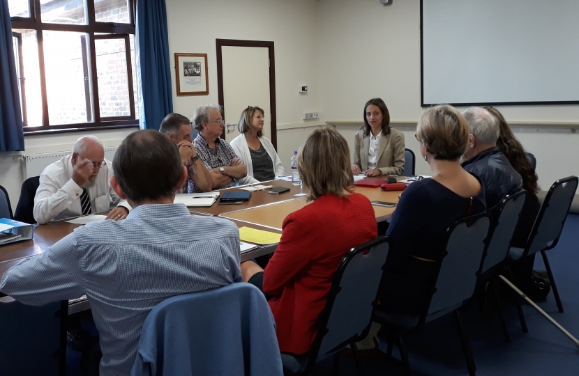 Helen discussing Maidstone's Local Plan with Lenham Parish Council