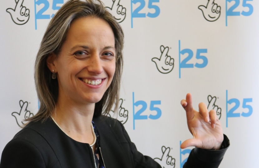 Helen at National Lottery event in Parliament