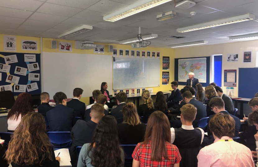 Talking politics with A-Level students from QE Grammar School | Helen ...