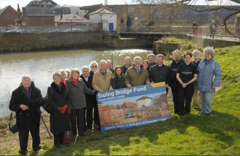 Helen with swing bridge campaigners