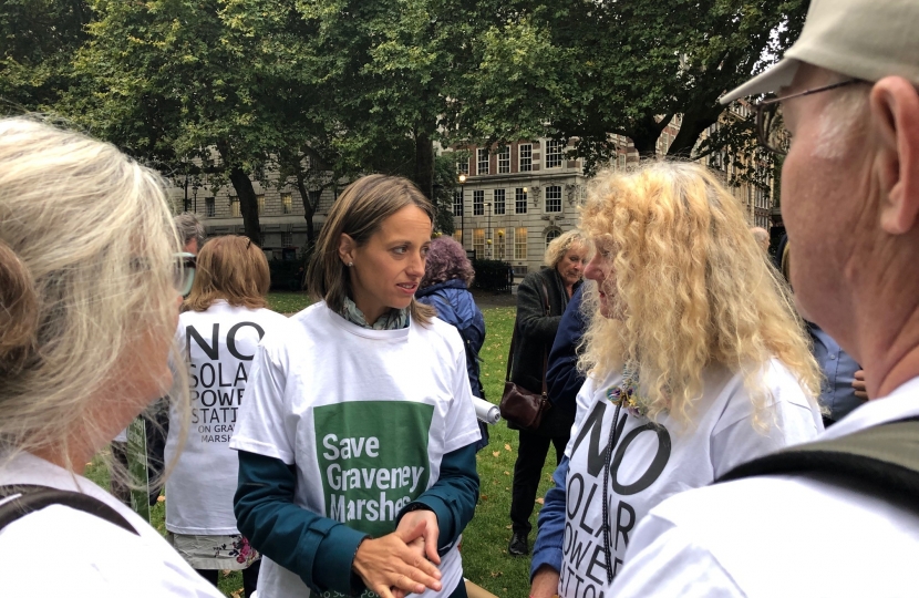 Helen with Graveney Marsh campaigners in Westminster 