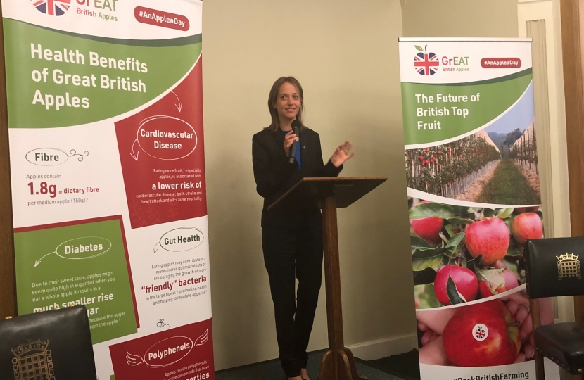 Helen speaking at the launch of British Apples and Pears White Paper