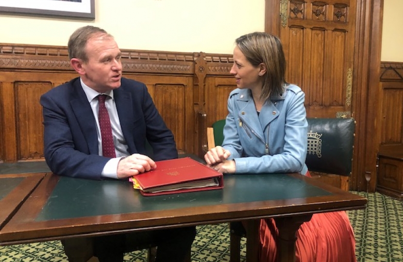 Helen with the new DEFRA Secretary, George Eustice MP