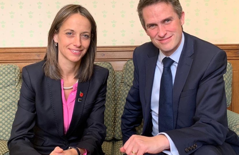 Helen with Education Secretary, Gavin Williamson