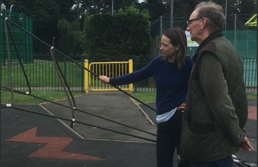 Helen with David Simmonds at Faversham Rec