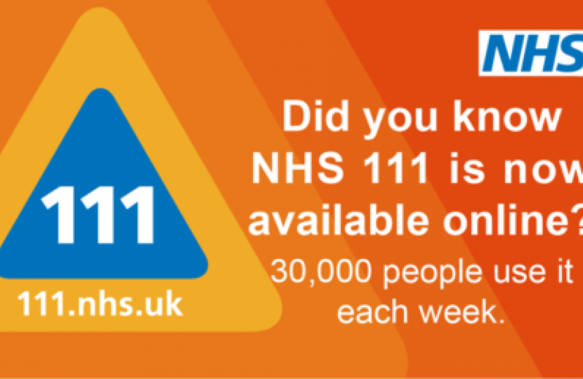 NHS 111 infographic