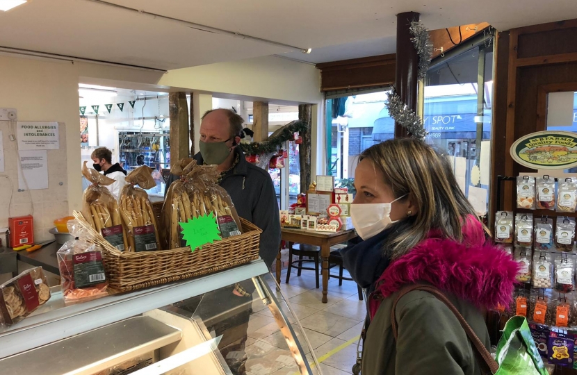 Helen shopping in Faversham