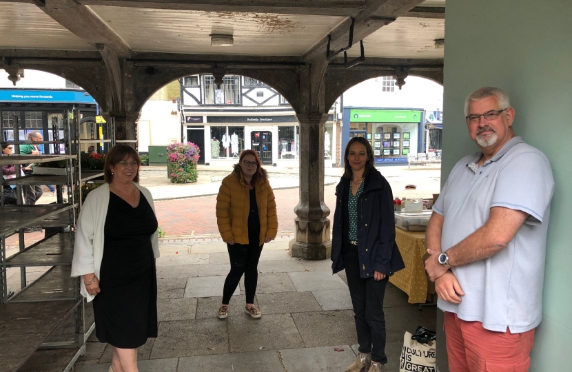 Meeting members from the Faversham Traders Association last year