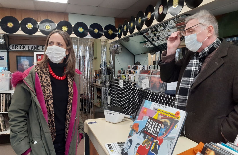 Helen at local shop