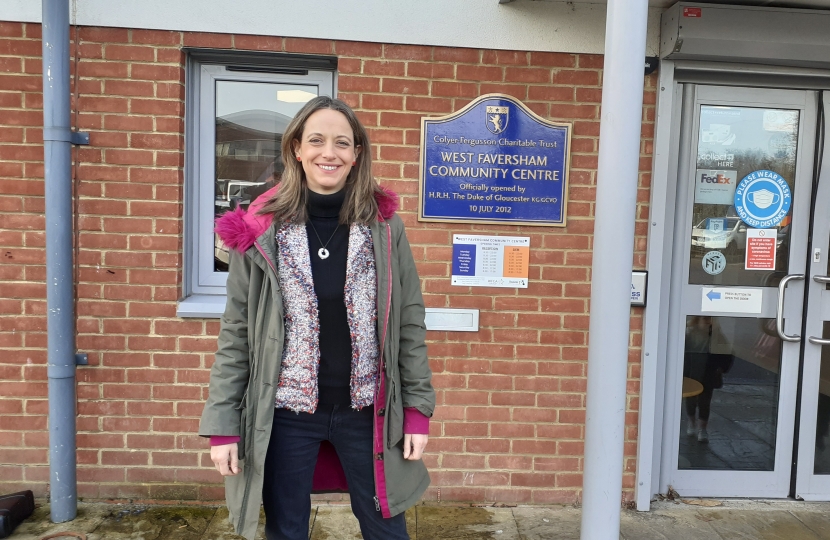 Helen at the West Faversham Community Centre