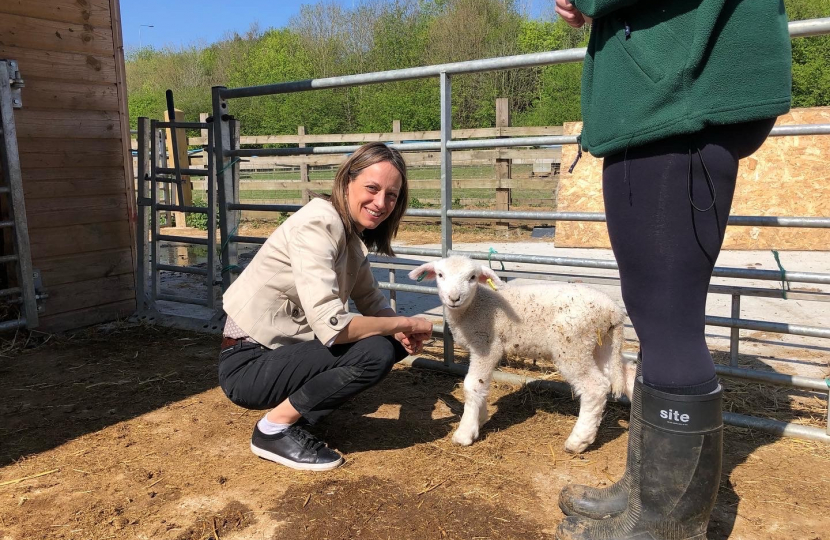 Helen with a lamb