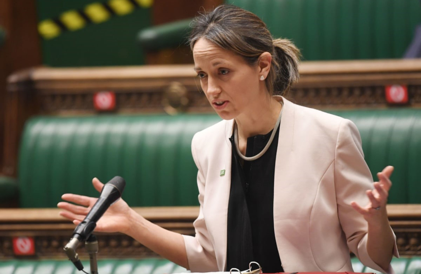 Helen giving a speech in the House of Commons Chamber