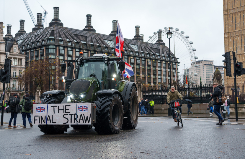 Tractor in Parliament.