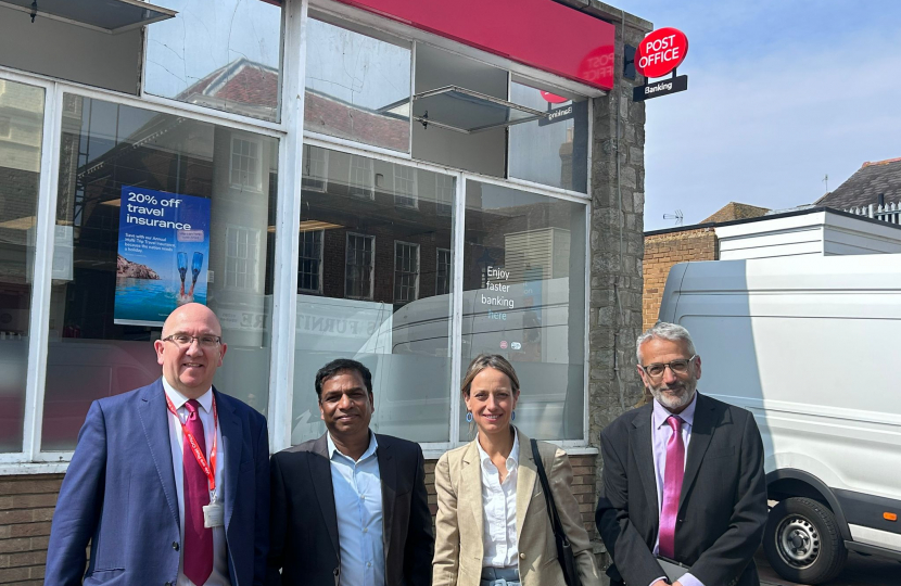 Helen outside Faversham's new banking hub