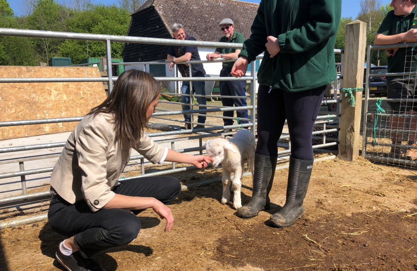 Helen with young farmers