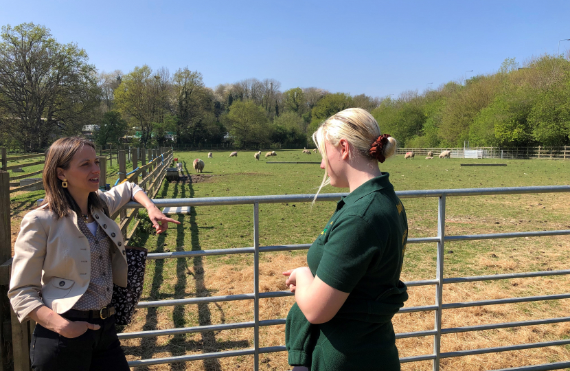 Helen with young farmers