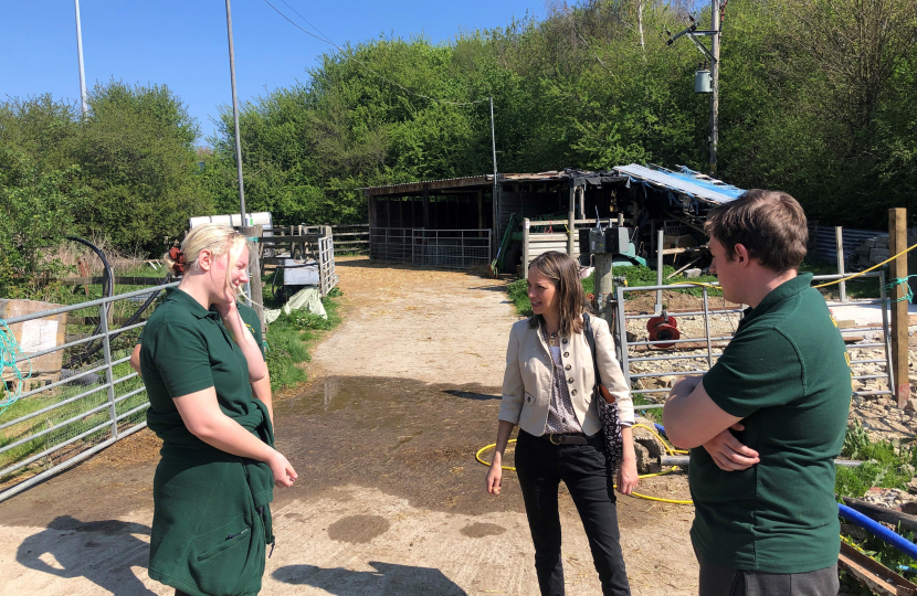 Helen with young farmers