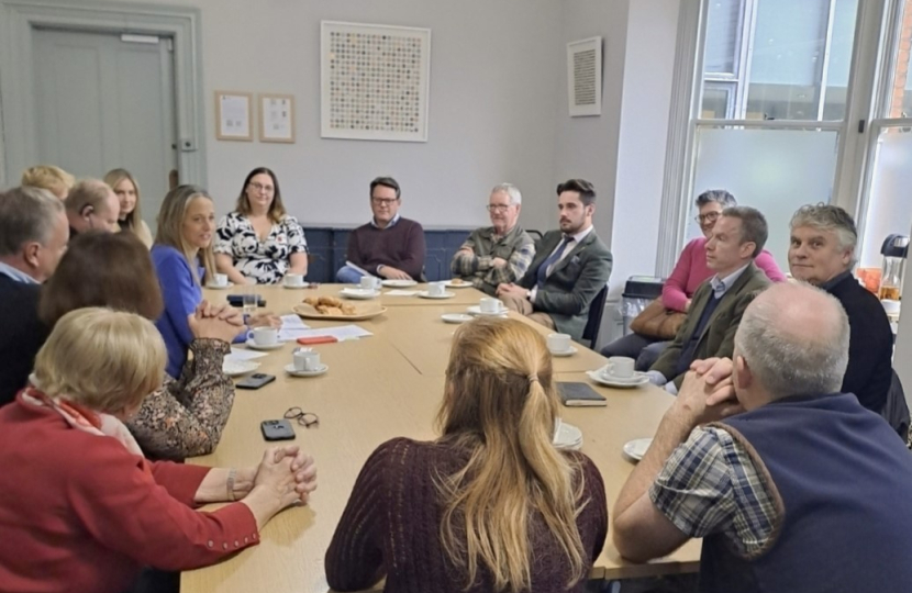 Helen and local businesses at her Business Breakfast roundtable