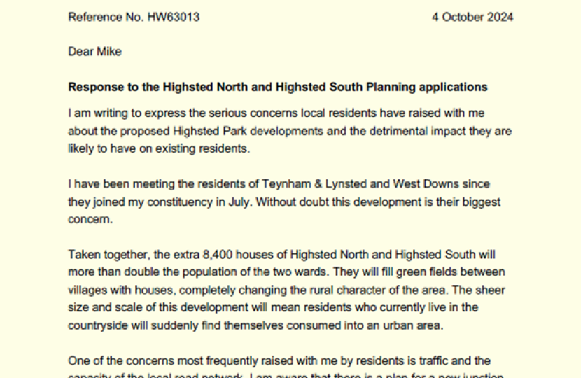 Letter to Swale Borough Council (1)