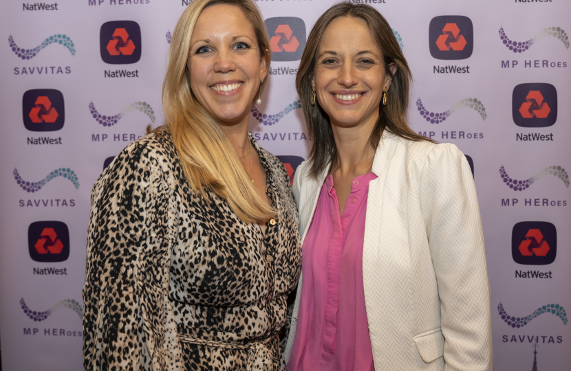 Helen and Denise at the event in Parliament