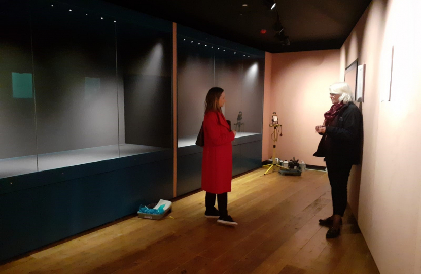 Helen in the Magna Carta display room