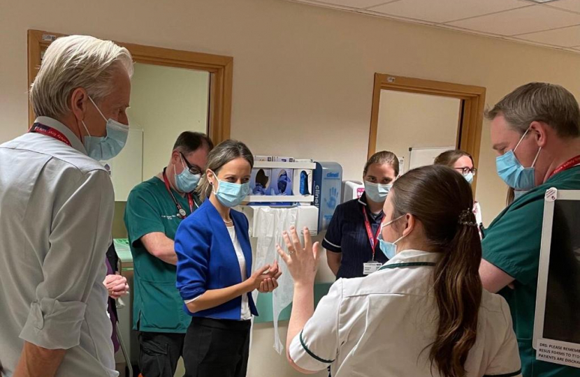 Helen visiting a hospital as Health Minister