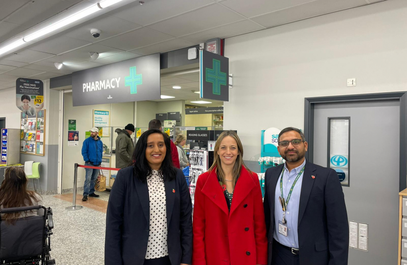 Helen visiting the pharmacy in Morrisons Maidstone