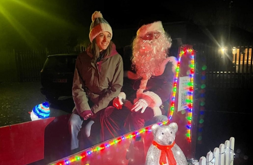 Helen with Santa