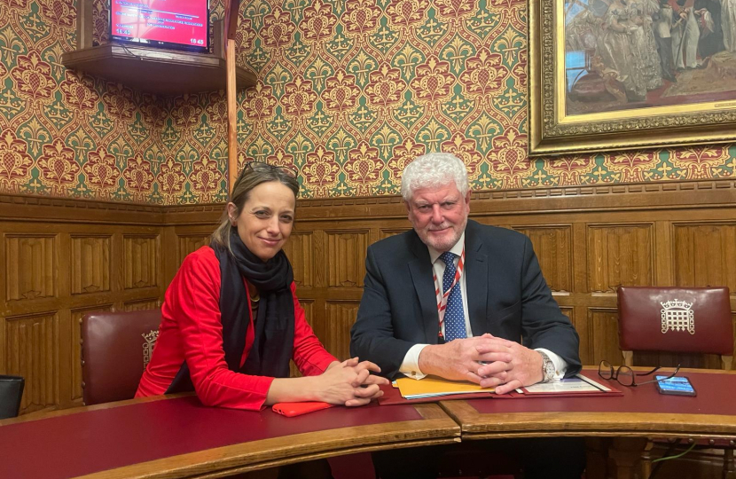 Helen with the Maritime Minister Lord Gower