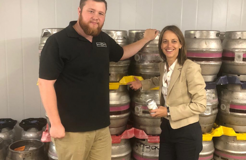 Helen visiting Whitstable Brewery