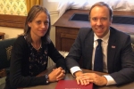 Helen with the Health Secretary Matt Hancock 