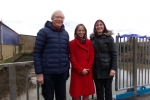 Helen at the opening of the temporary creek bridge in January 2020