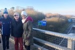 Helen with Tracey Crouch MP and Cllr Bob Hinder at Blue Bell Hill