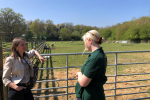 Helen with young farmers