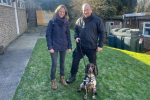 Helen with police dog Trigger