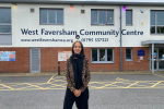 Outside West Faversham Community Centre on a recent visit