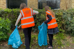 Helen at a litter pick she organised for the Coronation