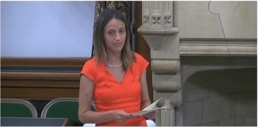 Speaking in Westminster Hall