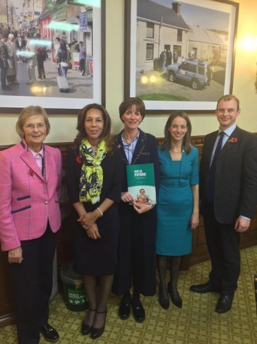 Baroness Byford, Helen Grant MP, Ali Capper, Chair of NFU Horticulture and Potatoes Group, Helen Whately MP, Matt Warman MP