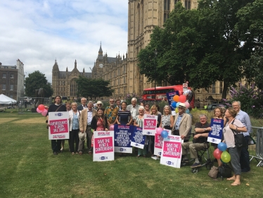 Campaigning for K&C Hospital in Westminster